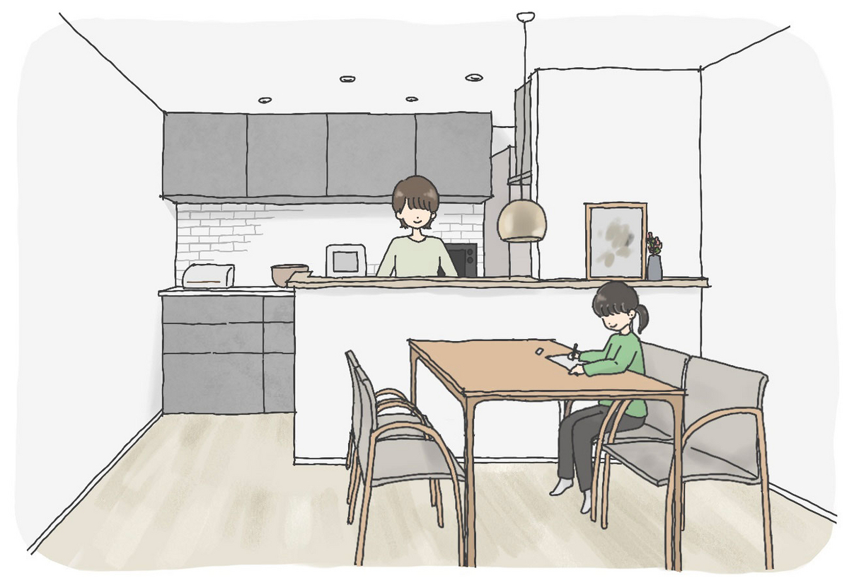 対面キッチンのイメージ