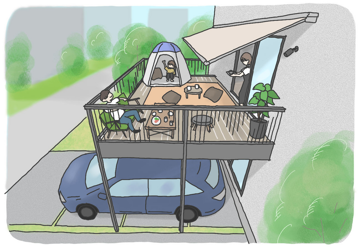 屋外のリビングとしてのベランダ・バルコニー