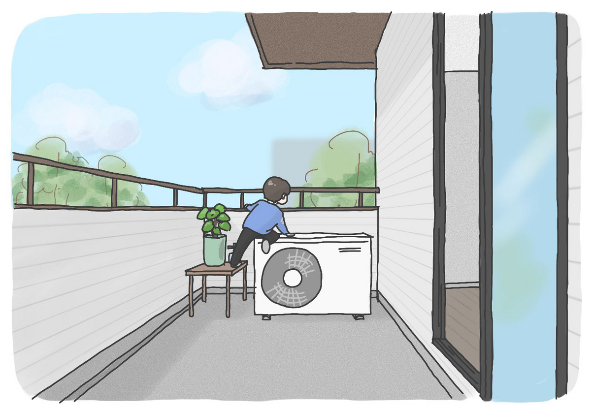 ベランダ・バルコニーからの転落事故に注意