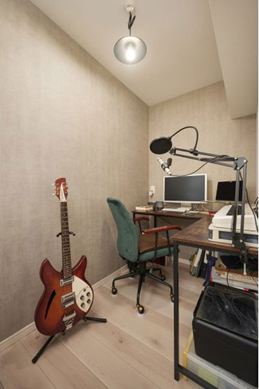 リビングにつながるワークスペース