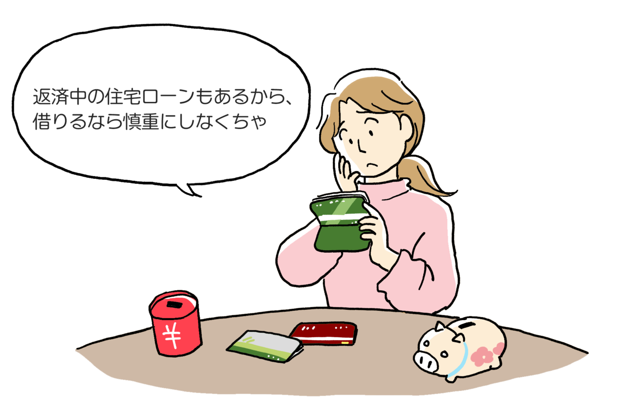 外壁塗装の費用の支払い方法に悩む人のイラスト