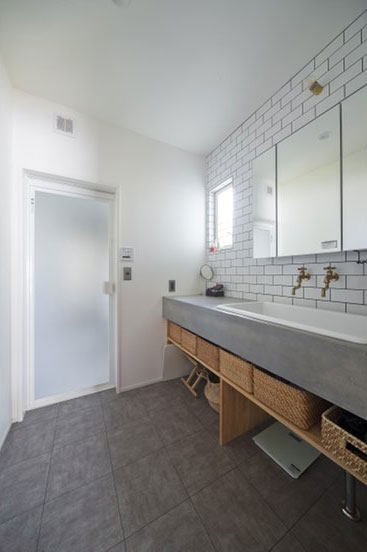 モルタル柄クッションフロア