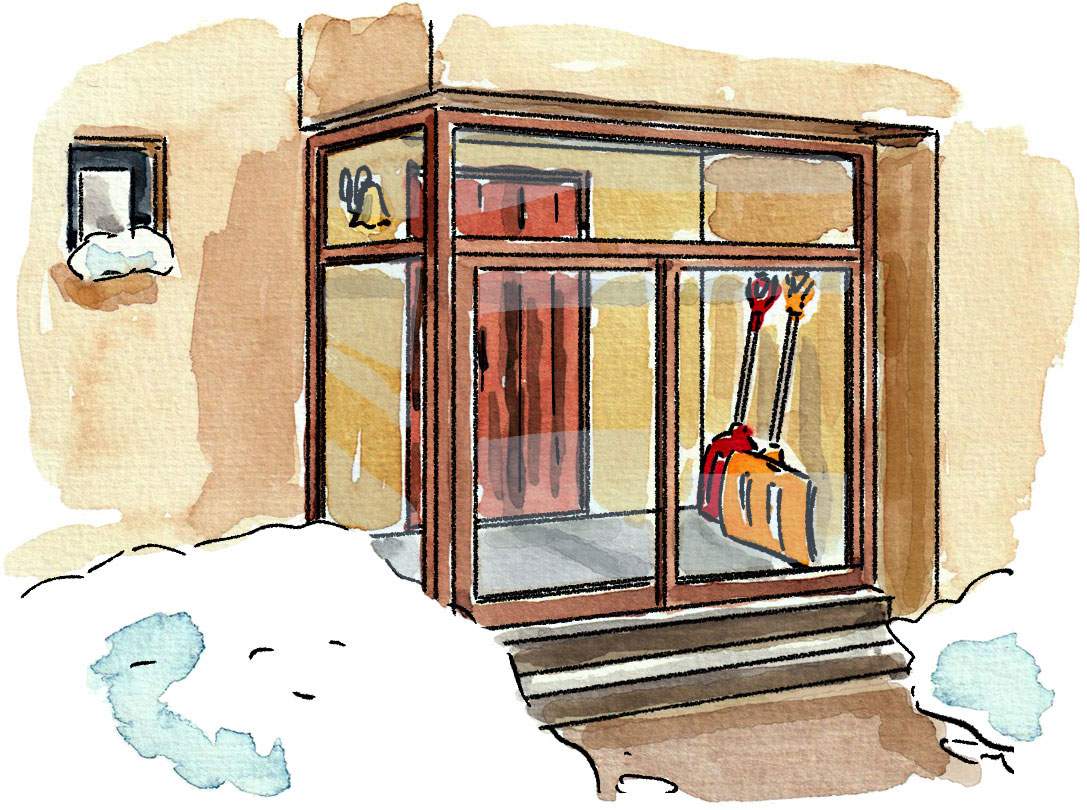 風除室(玄関フード)のイラスト