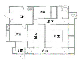 リフォーム前の間取り図