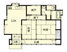 築80年の古い家をリフォームした間取り図