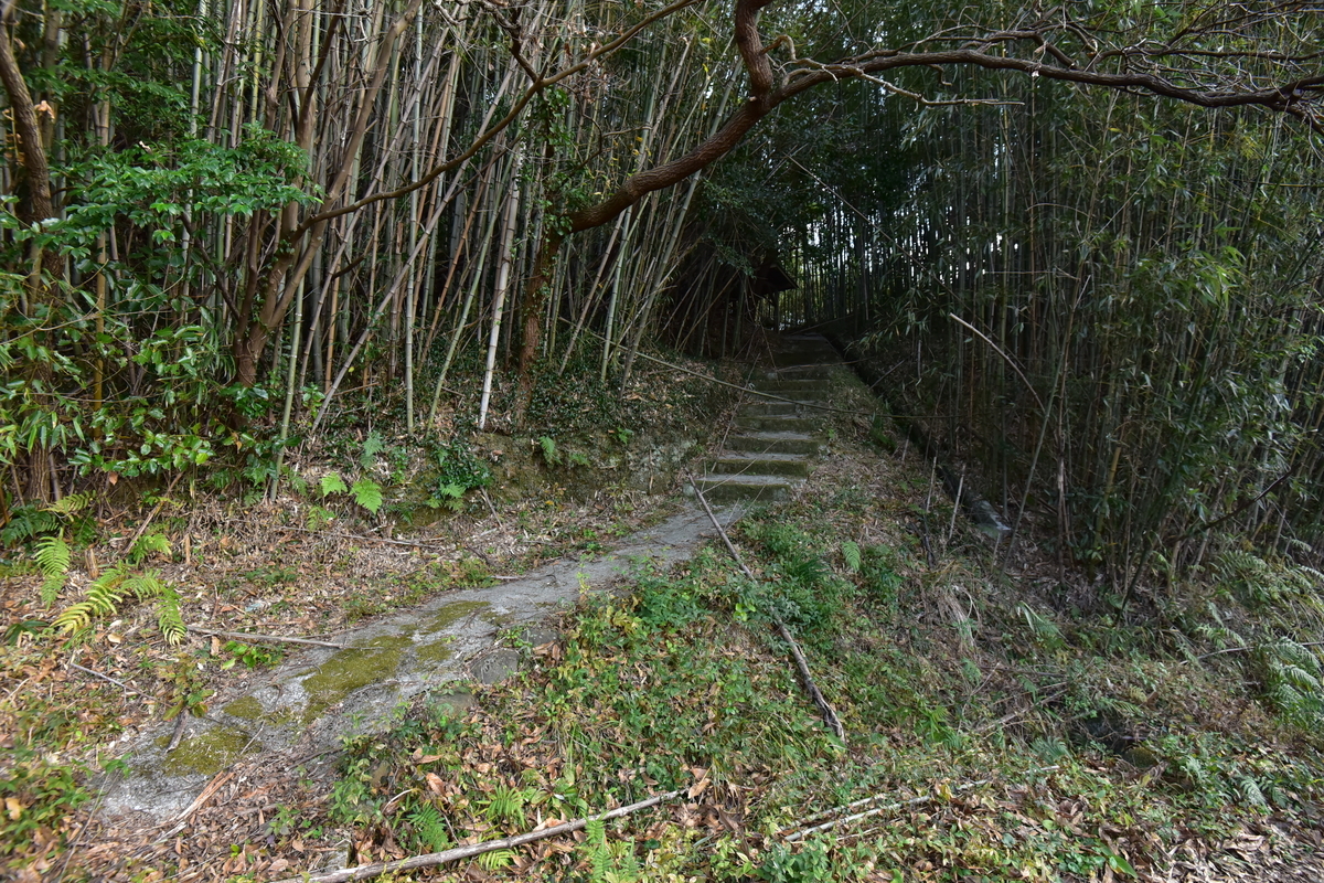 北村磨崖仏への参道　大分県杵築市