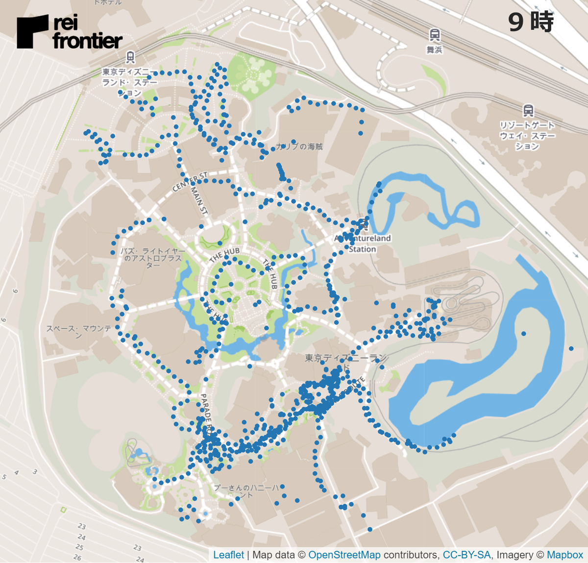 東京ディズニーランド時間帯別の混雑エリア Rei Frontier Tech Blog 東京ディズニーランド時間帯別の混雑エリア Rei Frontier Tech Blog