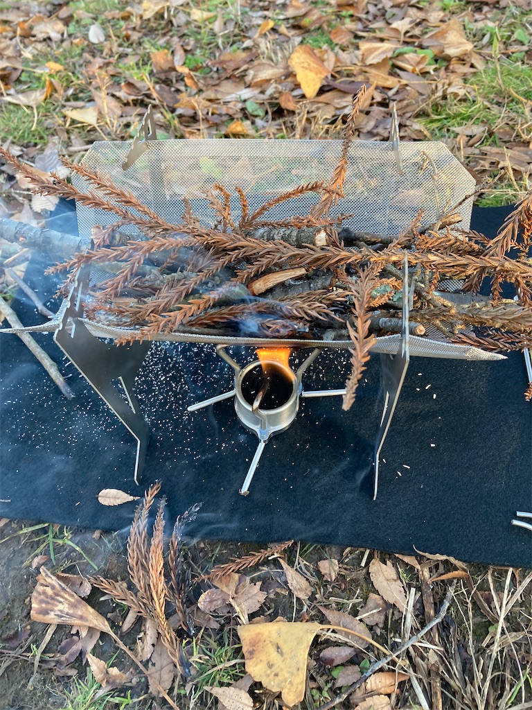 126g】SOLA Titanium Gear/スーパーネイチャーストーブという焚き火台