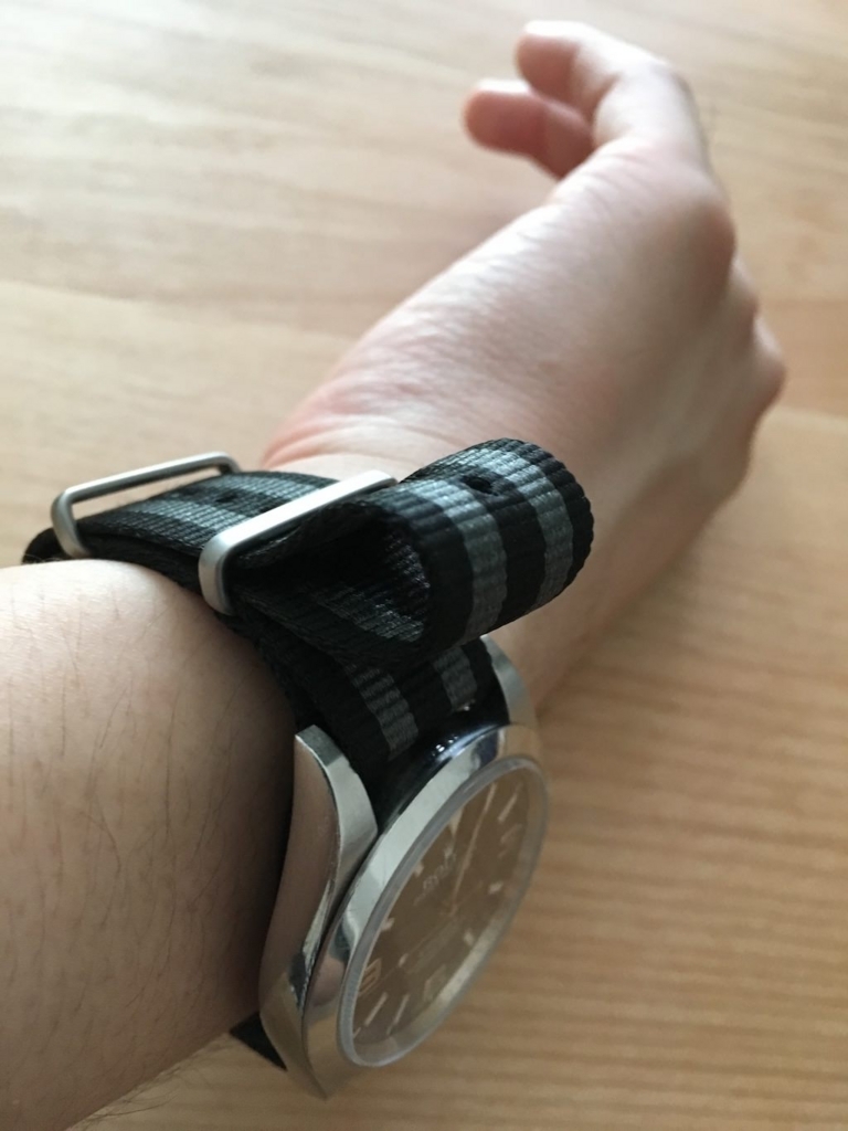 ロレックスエクスプローラーをNATOベルトZULUDIVER NATO G10に