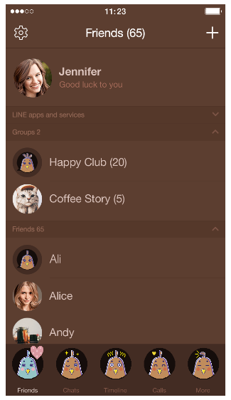 LINE着せかえ／四つ葉のクローバーと幸運な鳥