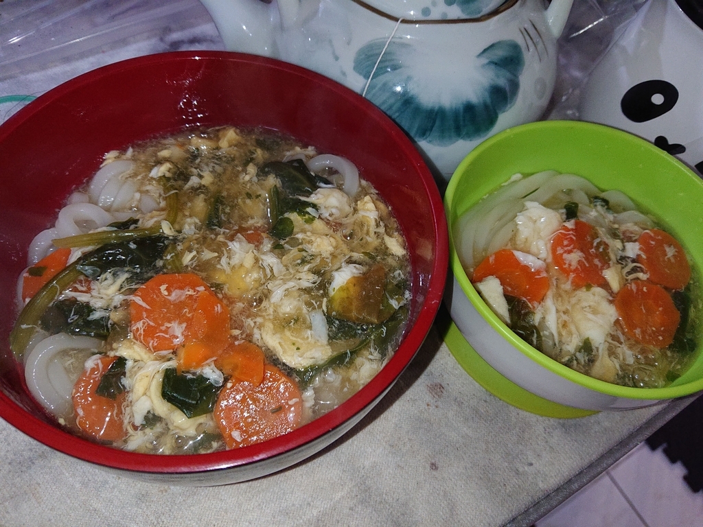 アメリカで作る献立とレシピ 胃腸に優しいあんかけうどん ブログ フロリダで作る今日の献立とレシピ