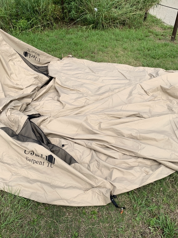 キャンプギア】UJack（ユージャック）：サーペントTCの試し張り