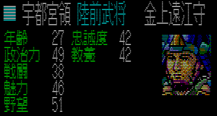 信長の野望　武将風雲録：金上遠江守