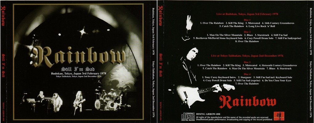 レインボー 雷神　tarantura Blackmore's RAINBOW - Tokyo 1976 初陣・風神・雷神 & On Tour