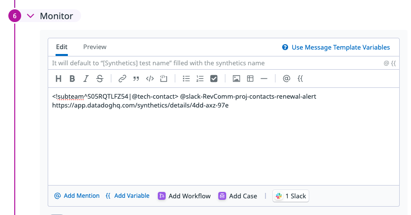 Slack Channelへの通知