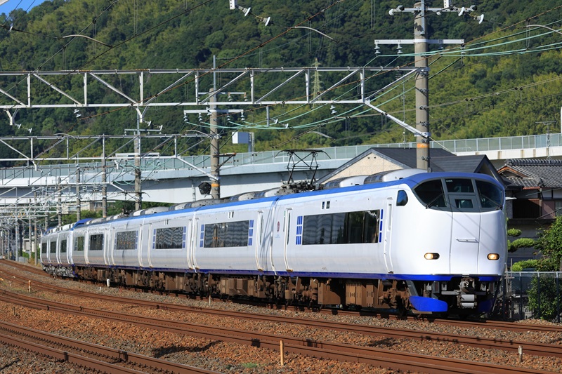 確認用　マリンくろしお スーパーくろしおラッピング287系を撮影～長岡京付近にて_25/07