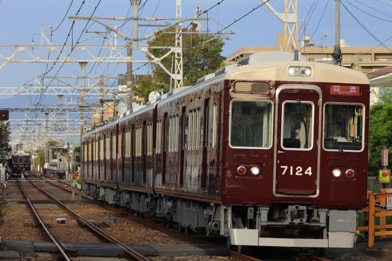 阪急箕面線のワンマン車7024Fを撮影～桜井,箕面付近にて_26/04/18