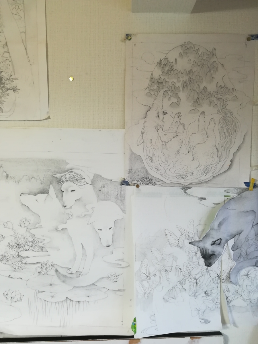 インタビュー06：日本画家・板垣夏樹さん 神聖な仮想動物が導く、ここ