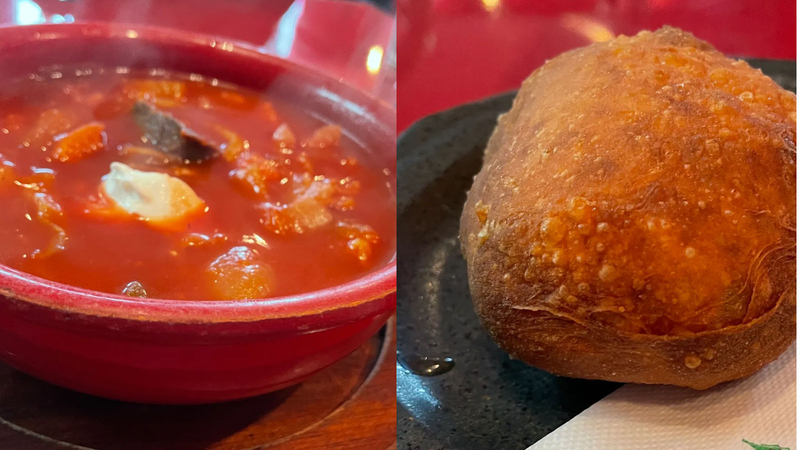 手作りボルシチとピロシキ