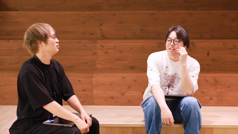 yabuさんとcomさんの対談風景