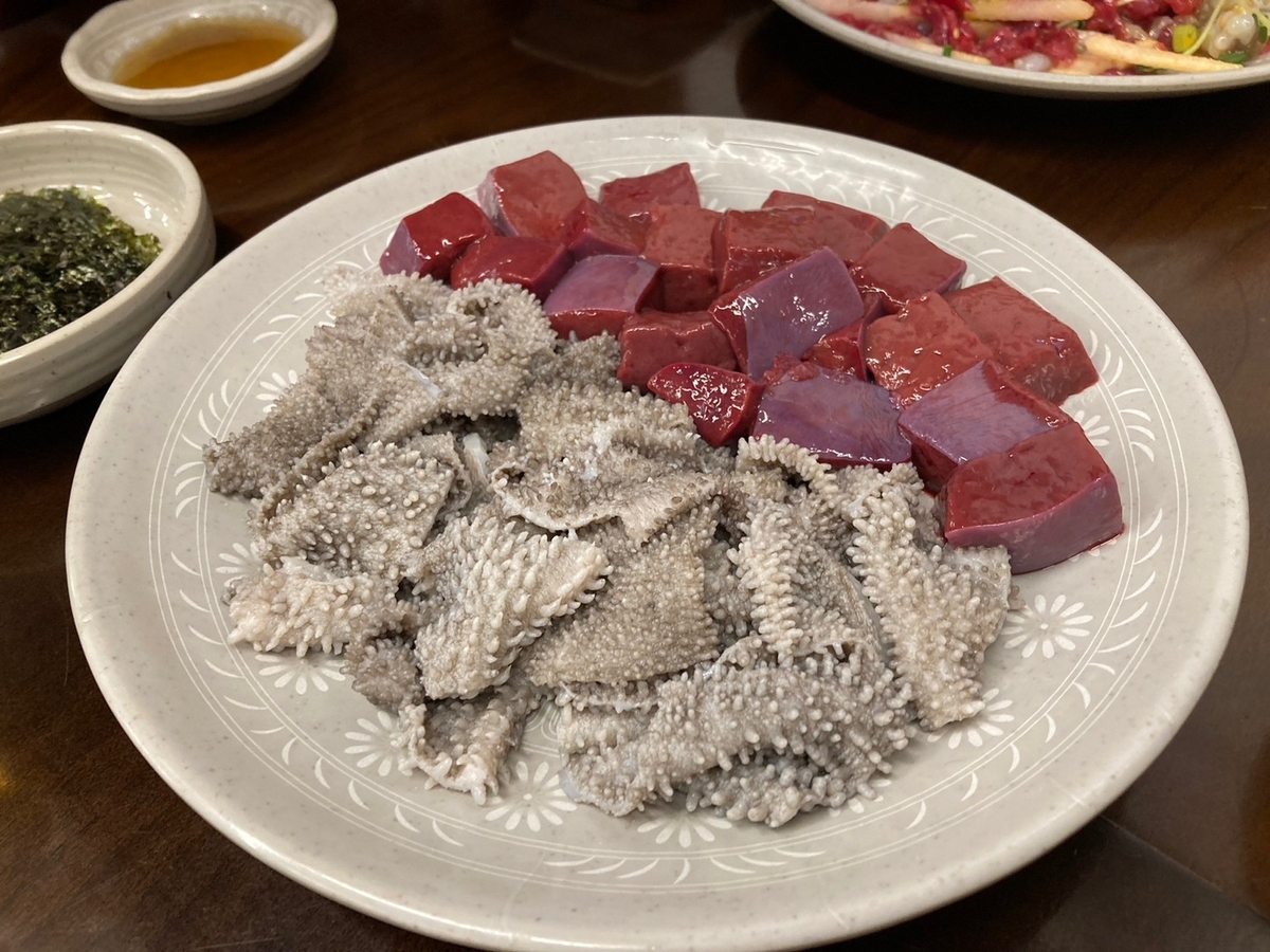 간천엽　カンチョニョッ　プチョンユッケ