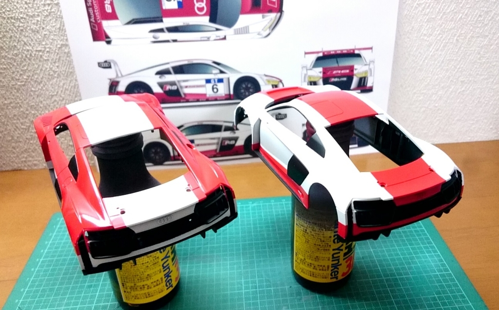 ミニッツ Audi R8 LMS 2015を「GT300」カラーに塗装！＜中編