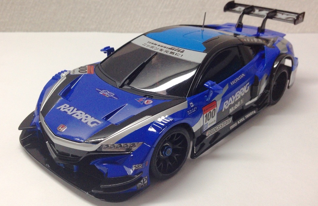ミニッツ NSXをGT500「RAYBRIG」カラーに塗装！ - リッキーのこだわり