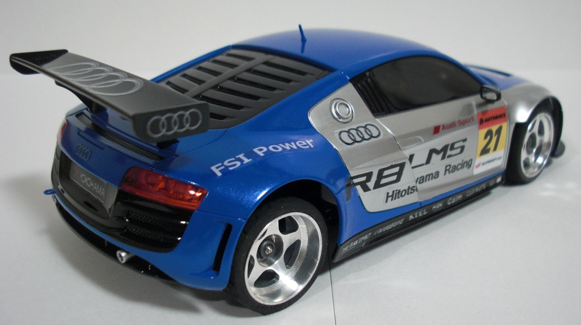 ミニッツ Audi R8 LMS Calsonicブルー オリジナル塗装 ミニッツ アウディ R8 ホワイトボディを「GT300」カラーに塗装！＜3