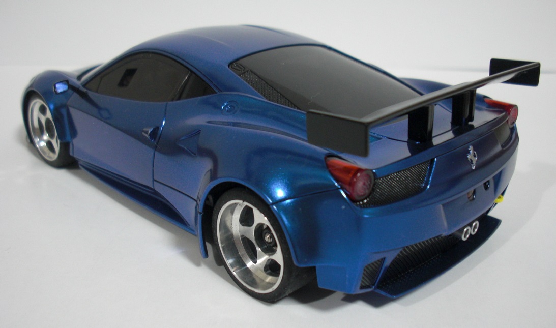 ミニッツ フェラーリ458GT2をメタリックブルーに塗装！ - リッキーの