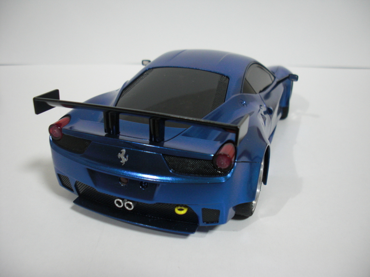 ミニッツ フェラーリ458GT2をメタリックブルーに塗装！ - リッキーの