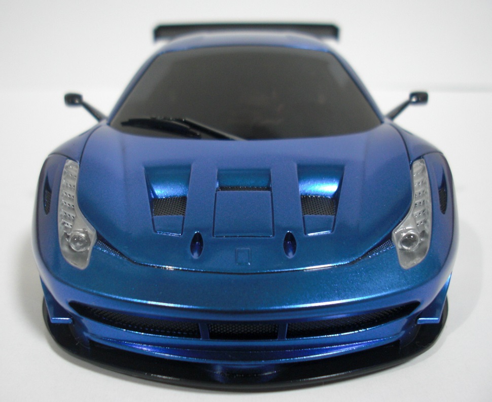 ミニッツ フェラーリ458GT2をメタリックブルーに塗装！ - リッキーの