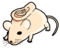 背中に耳をつけたネズミ