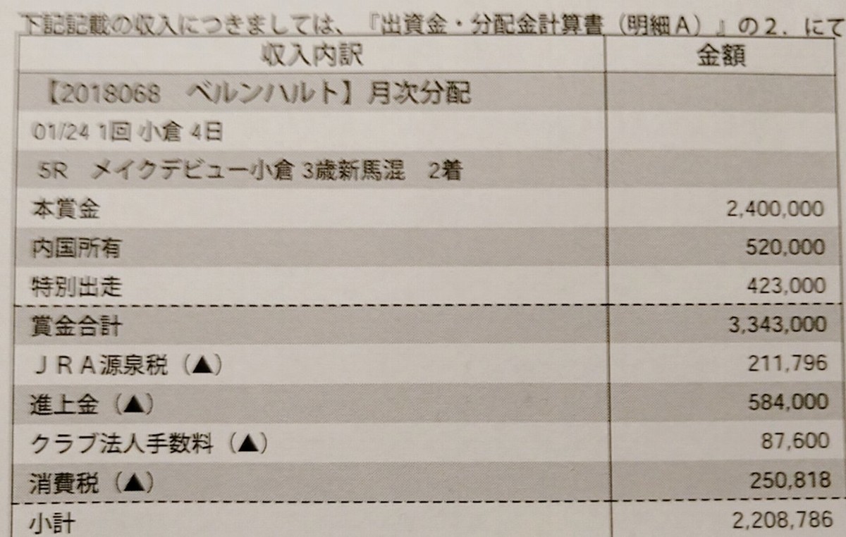 一口馬主のすゝめ - 当たり判定ゼロ