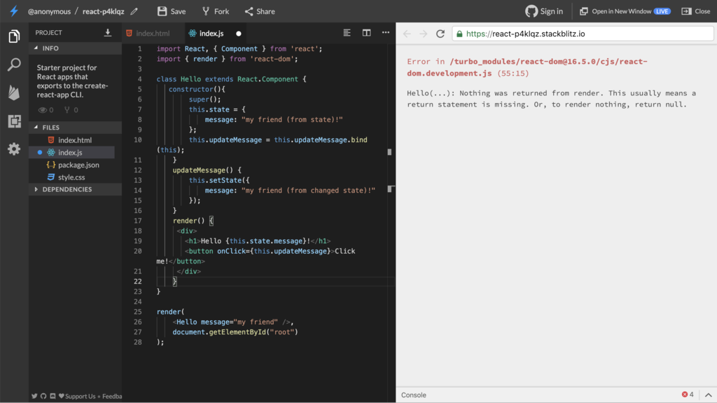 StackBlitzでReactクッキング - より良いエンジニアを目指して