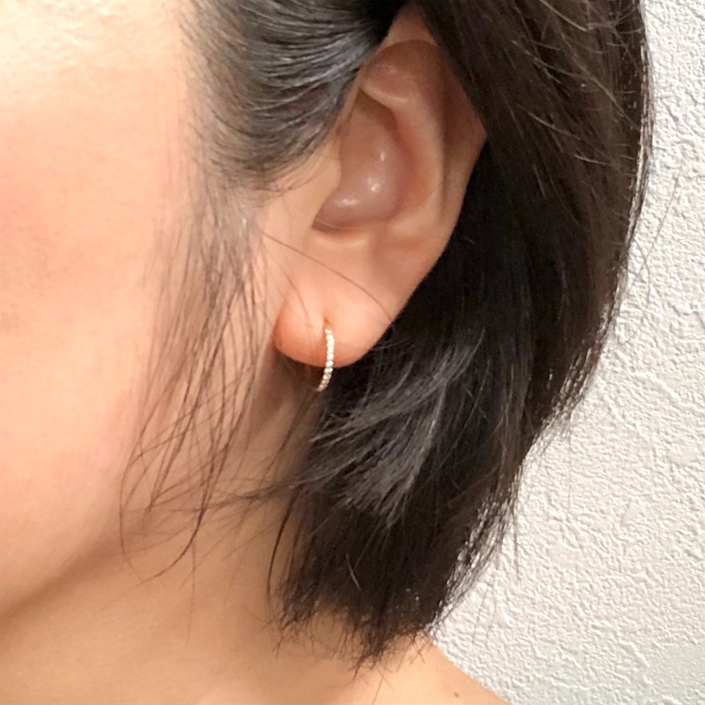 育児中のピアス問題 その２ つけっぱなしokな セグメントリング ピアスを試す ハハノオト