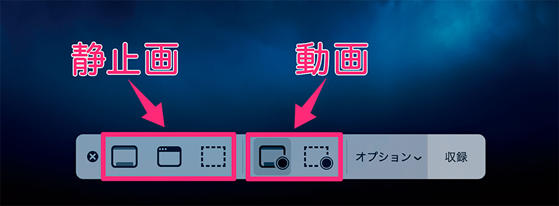 静止画ツールと動画ツールの画像