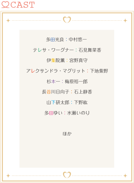 『多田くんは恋をしない』【スタッフ&キャスト】 『多田くんは恋をしない』【スタッフ&キャスト】