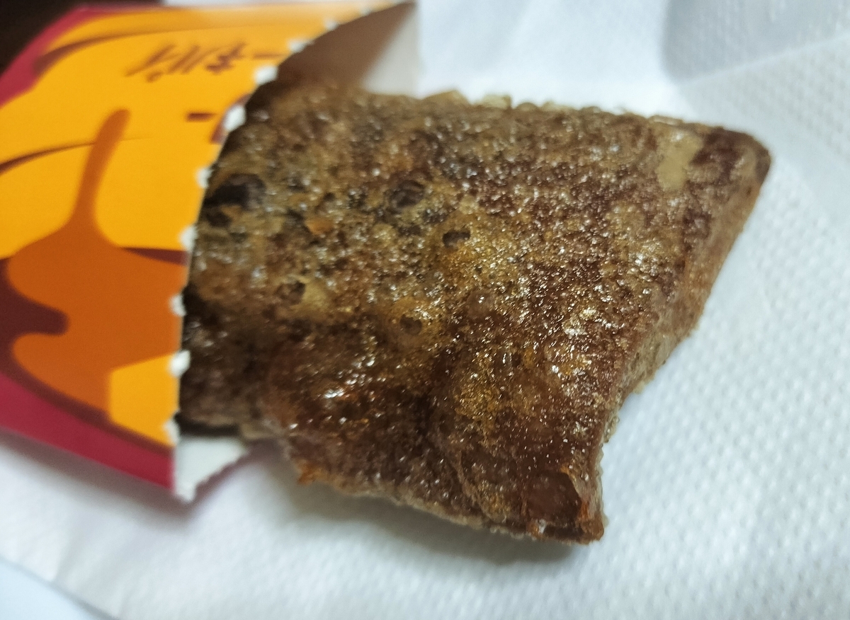 メープルバターホットケーキパイを実食。重量感ありました