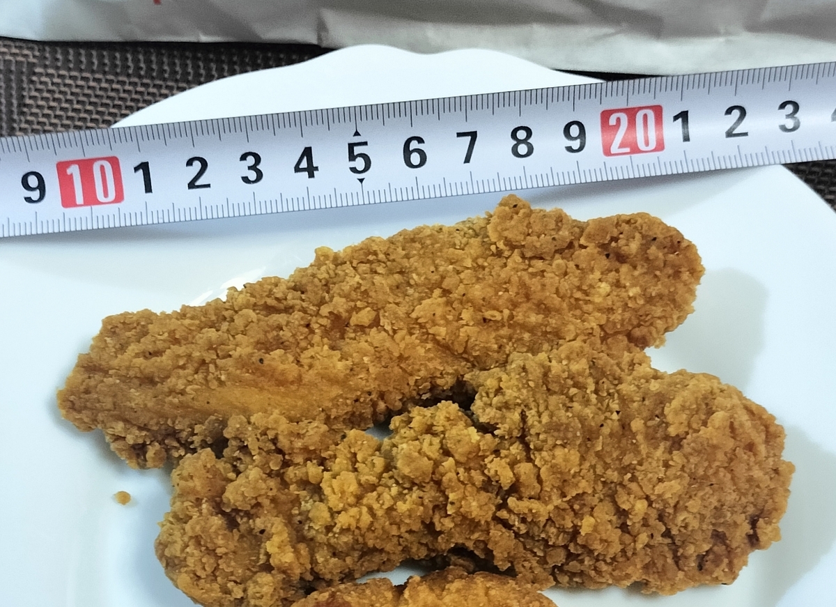 チキチキン THE ガーリックペッパーにメジャーを合わせた写真