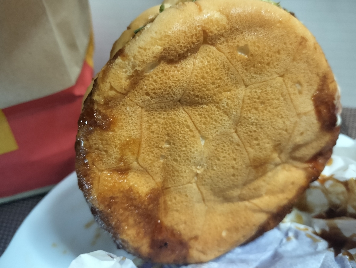 チーズダブルてりやきの実物写真