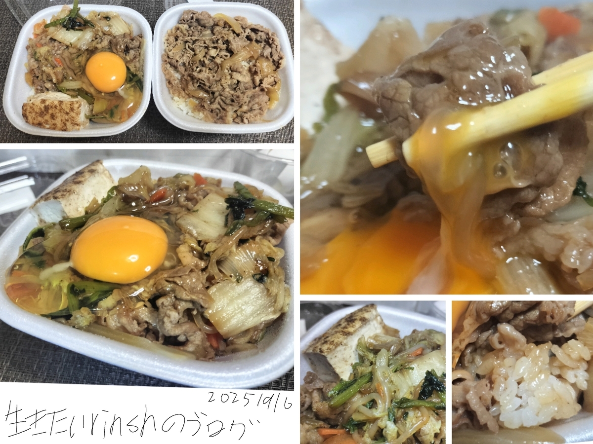 すき家の月見すきやき牛丼を実食レビュー。様々な食味もバランス良く