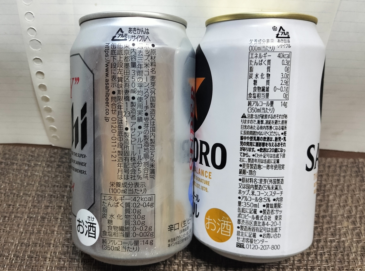 アサヒスーパードライ、サッポロ黒ラベル350ml 各1ケース サッポロ 黒ラベル 350ml 1箱（24缶入）【ビール】 - アスクル