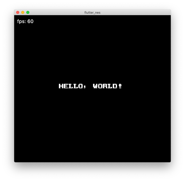 f:id:riosu:20201031143020p:plain Hello World ROMが動いている様子