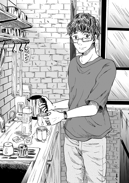 コーヒーと思いきや紅茶を淹れるハル