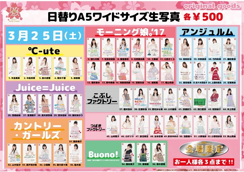 Hello Project ひなフェス 17のグッズが公開されました ハロプロ通信