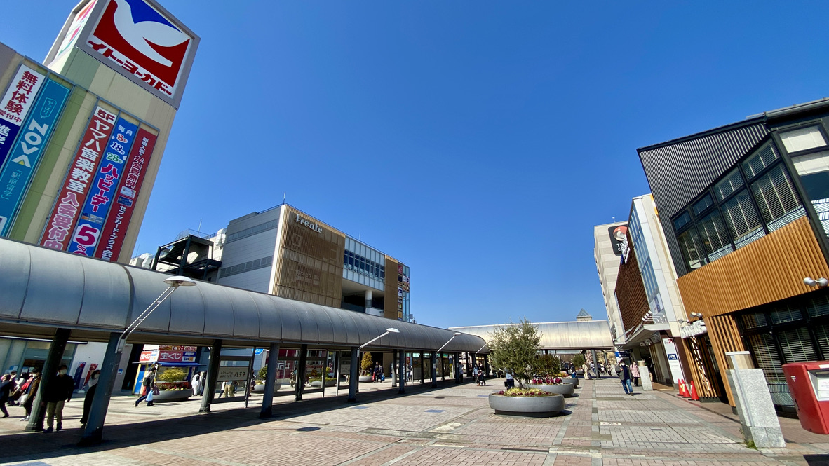 南大沢駅前の風景