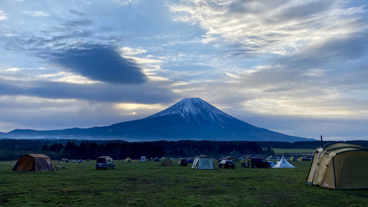 富士山を望むふもとっぱらキャンプ場