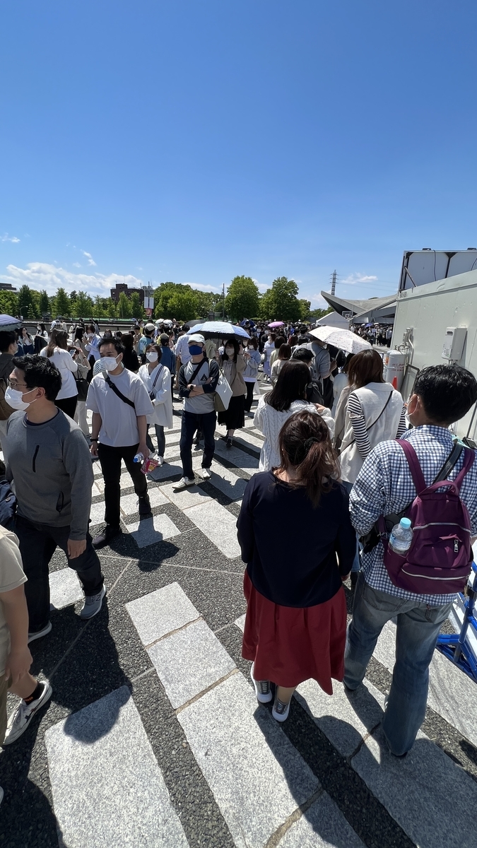 入場口から遠いところでこの列レベル