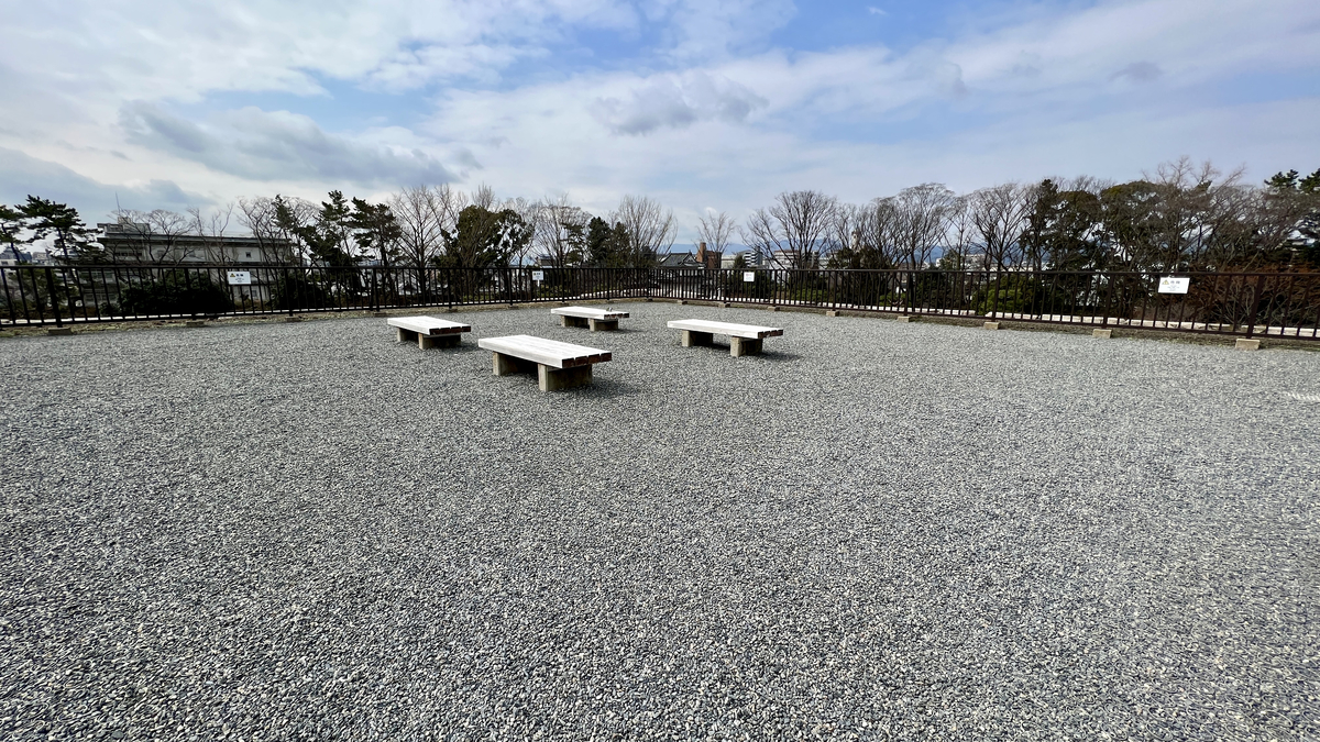 天守閣跡の様子