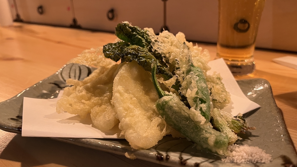 天ぷらの盛り合わせ